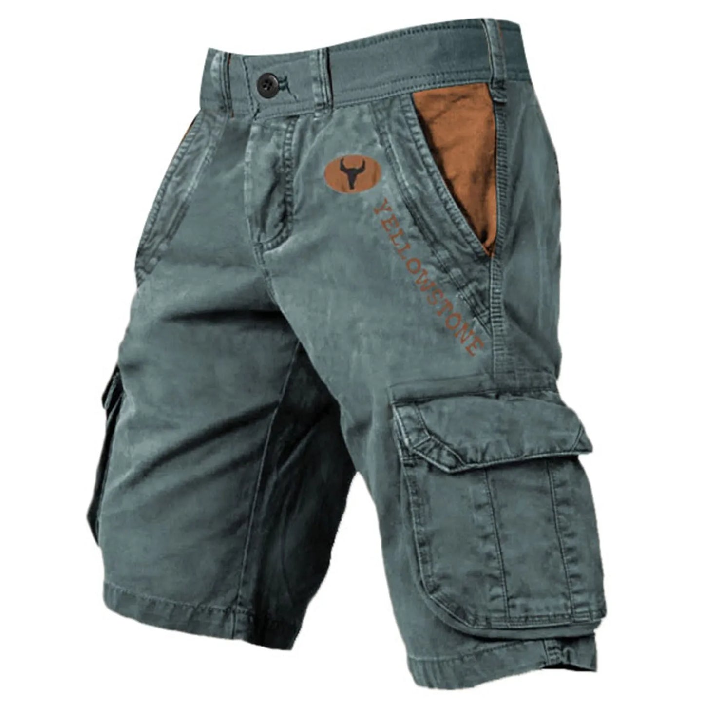 Retro Herreshorts med Lommer – Komfortable 5/4 Sporty Cargo Shorts til Sommer og Fritid