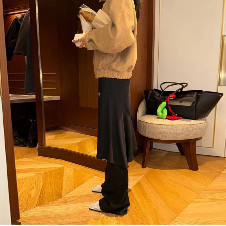 Dame Bomberjakke – Vintage Semsket Patchwork med Glidelås & Lommer