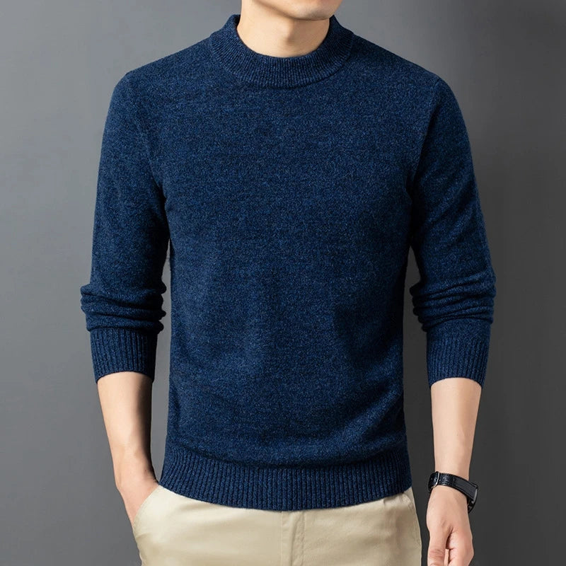 Ekstra Tykk Ullgenser til Herre – 450g Vintage Vintergenser i Cashmere-miks
