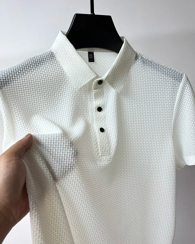 Kortermet Polo T-skjorte for Herre – Sommerlig, Pustende og Business Casual (M–4XL)