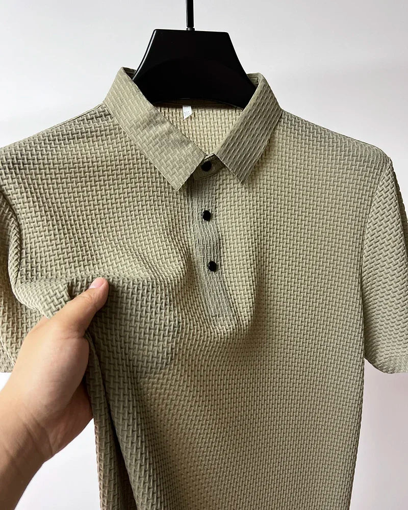 Kortermet Polo T-skjorte for Herre – Sommerlig, Pustende og Business Casual (M–4XL)
