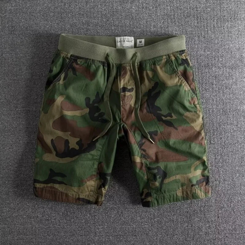 Taktiske Cargoshorts for Herre – Sommerlige Treningsshorts med Kamuflasjemønster
