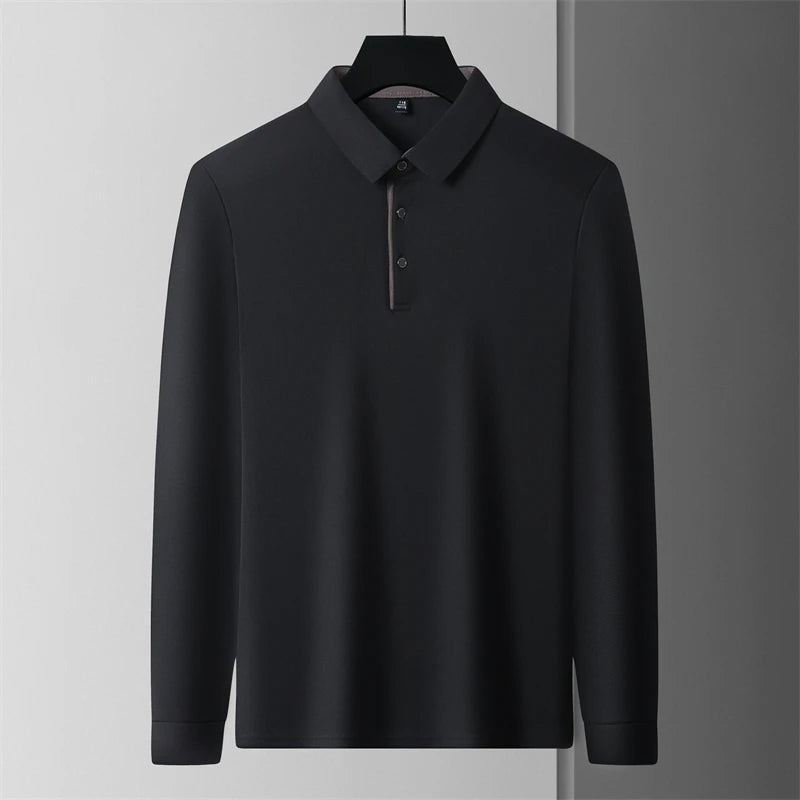 Herre Langermet Polo – Business Casual, Komfortabel & Allsidig