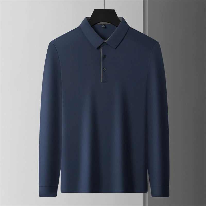 Herre Langermet Polo – Business Casual, Komfortabel & Allsidig