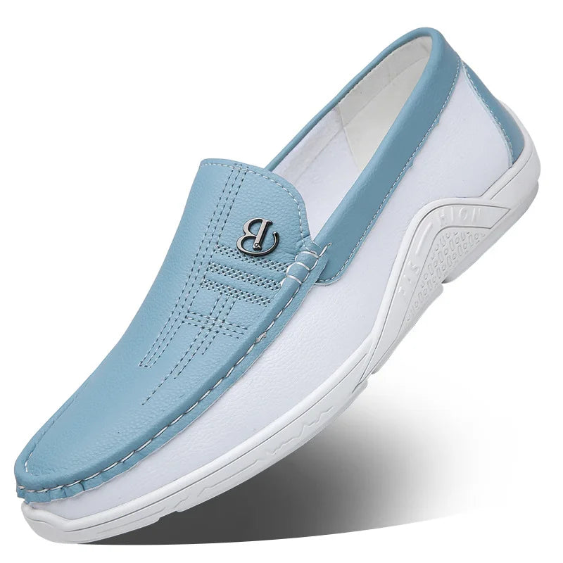 Herresko i Ekte Skinn – Klassiske Slip-on Loafers til Business og Hverdag