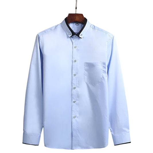 Formell Herreskjorte med Lange Ermer – Perfekt for Bryllup og Fest, Tilgjengelig i Store Størrelser (Opp til 14XL)