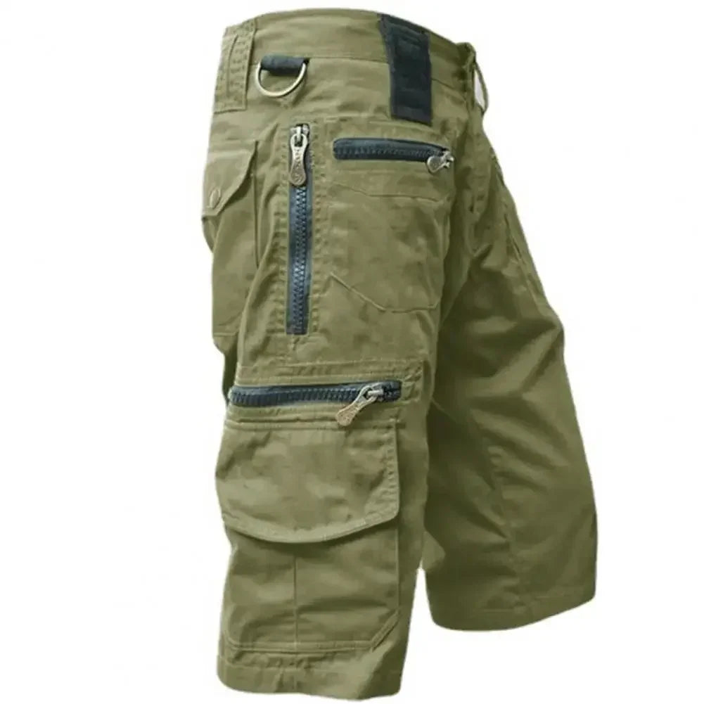 Taktiske Herreshorts med Flere Lommer – Militærstil, Sommer, Rett Passform