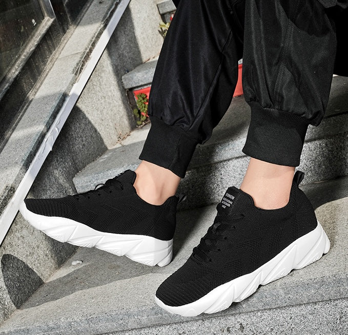 Løftende Sneakers for Menn og Kvinner – 6 cm Usynlig Høydeøkning og Mesh-komfort
