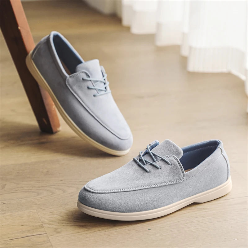 Stilrene Semskede Herresko – Komfortable Slip-on Loafers for Hverdag og Kjøring