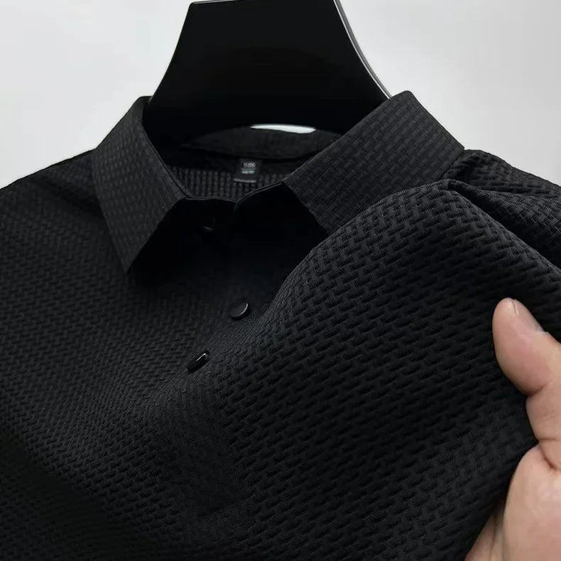 Kortermet Polo T-skjorte for Herre – Sommerlig, Pustende og Business Casual (M–4XL)