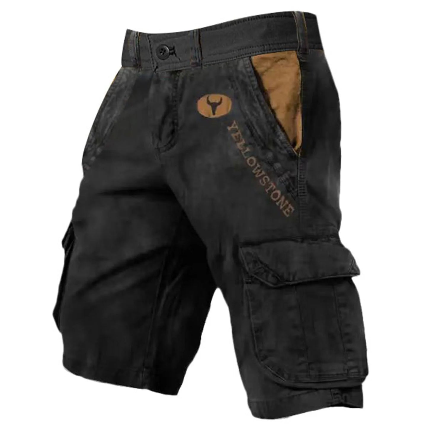 Retro Herreshorts med Lommer – Komfortable 5/4 Sporty Cargo Shorts til Sommer og Fritid