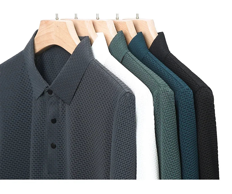 Kortermet Polo T-skjorte for Herre – Sommerlig, Pustende og Business Casual (M–4XL)