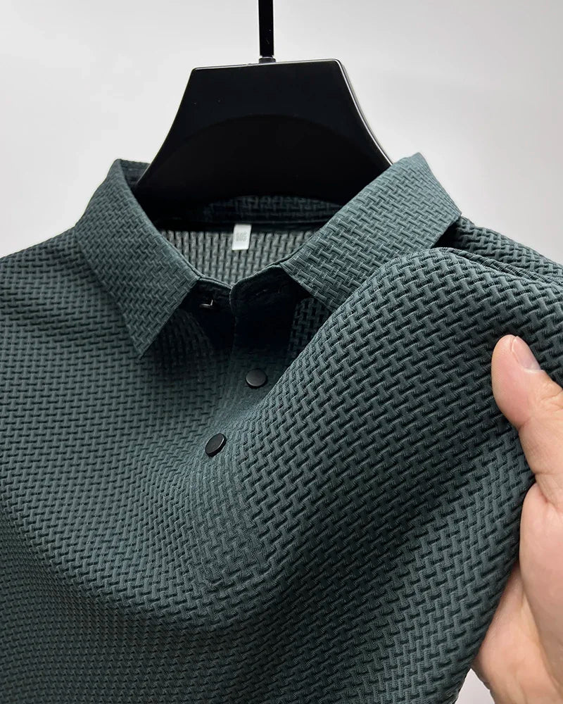 Kortermet Polo T-skjorte for Herre – Sommerlig, Pustende og Business Casual (M–4XL)