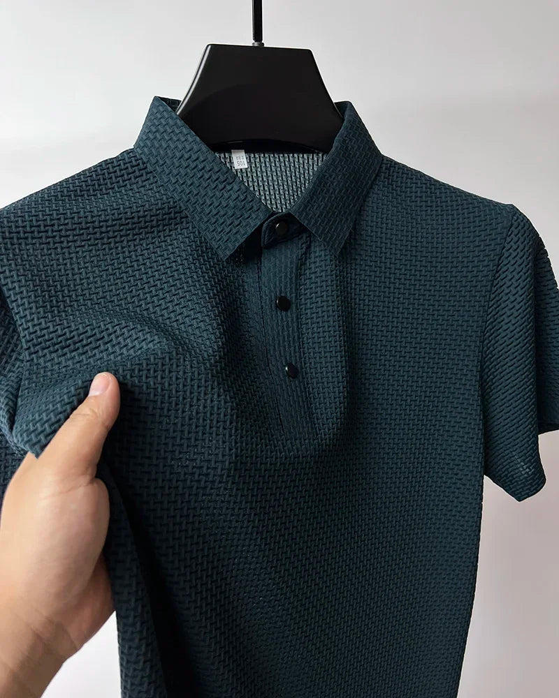 Kortermet Polo T-skjorte for Herre – Sommerlig, Pustende og Business Casual (M–4XL)
