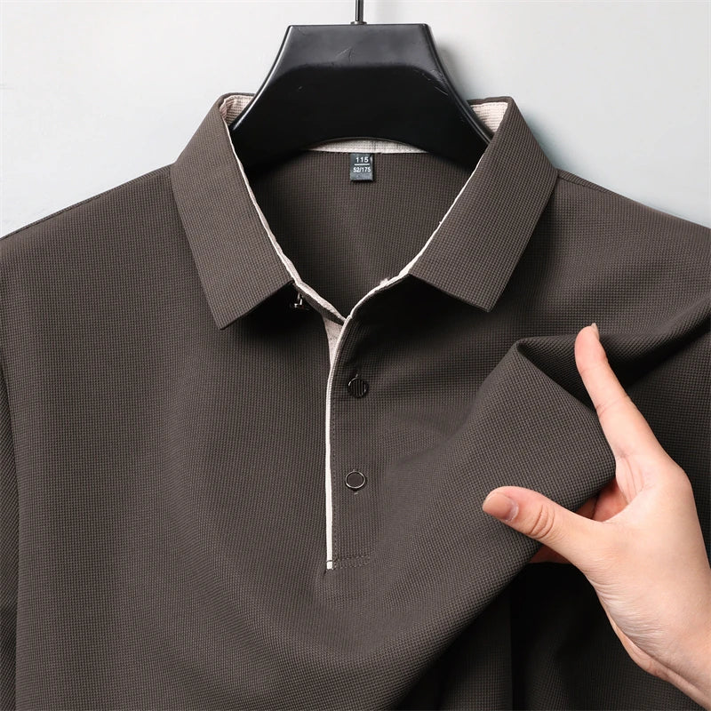 Herre Langermet Polo – Business Casual, Komfortabel & Allsidig