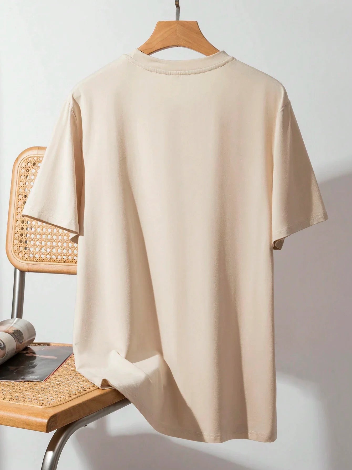 Oversized T-skjorte for Herre – Streetwear i Bomull med Print, Kort Erm og Løs Passform