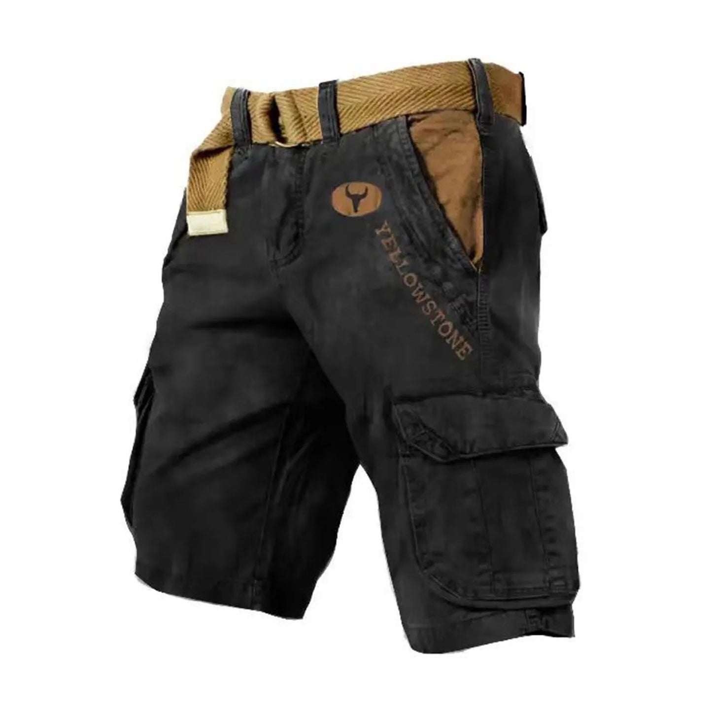 Retro Herreshorts med Lommer – Komfortable 5/4 Sporty Cargo Shorts til Sommer og Fritid