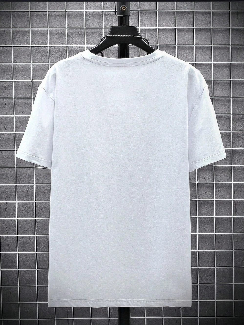 Oversized T-skjorte for Herre – Streetwear i Bomull med Print, Kort Erm og Løs Passform