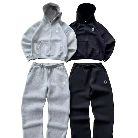 Trendy Joggebukser for Menn og Kvinner – Løse Wide Leg Sweatpants med Brodert Logo og Lommer | Streetwear & Komfort i Ett