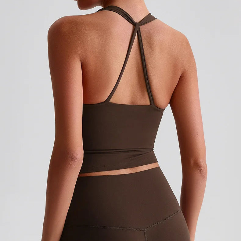 Treningssinglet med kryssrygg – Sports-BH med høy støtte og integrerte innlegg