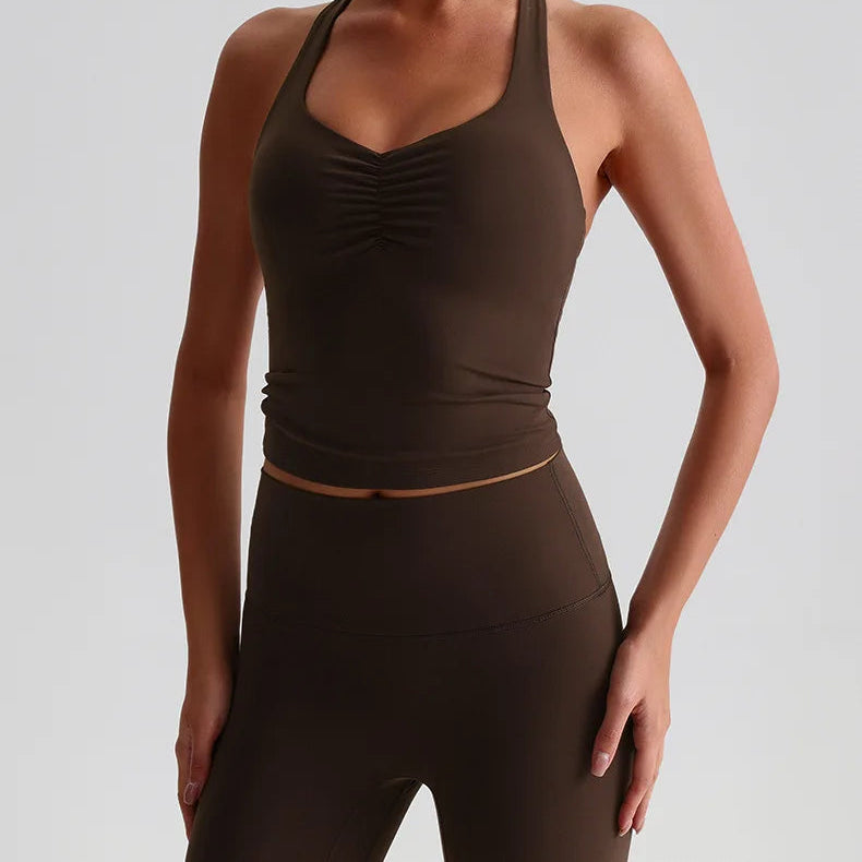 Treningssinglet med kryssrygg – Sports-BH med høy støtte og integrerte innlegg