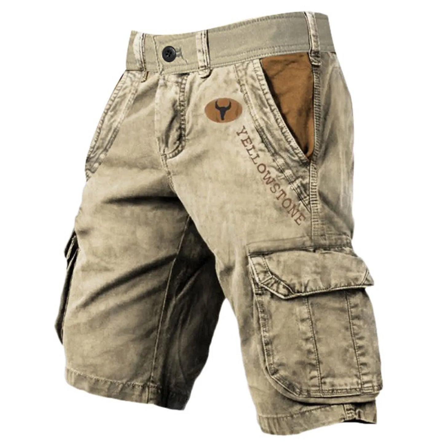 Retro Herreshorts med Lommer – Komfortable 5/4 Sporty Cargo Shorts til Sommer og Fritid