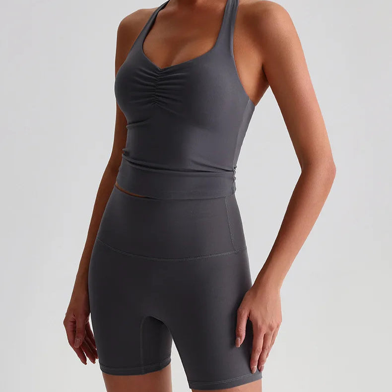 Treningssinglet med kryssrygg – Sports-BH med høy støtte og integrerte innlegg