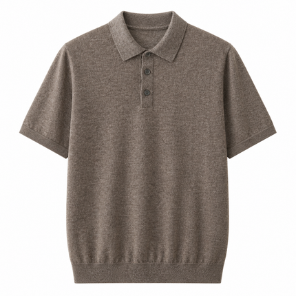 Kasjmir Polo T-skjorte til Herre – 100% Ren Kasjmir & Premium Komfort