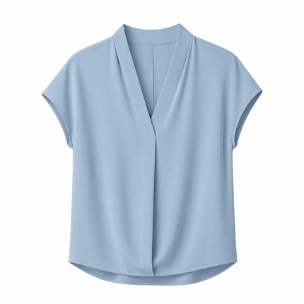 V-hals T-skjorte til Dame – Stretch & Minimalistisk Design
