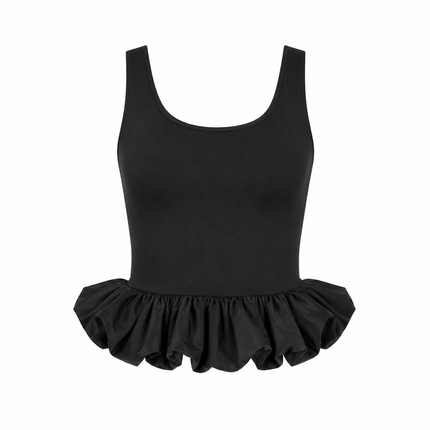 Bomulls Crop Top til Dame – Figurnær Ermeløs Sommertopp