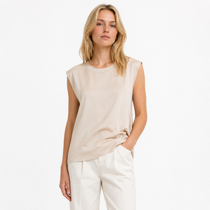 Silke Singlet til Dame – 100% Ren Silke & Elegant Satinfinish