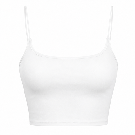 Ermeløs Bustier Croptop i Bomull for Dame – Uten Polstring