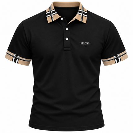 Poloskjorte for menn med 3D-print og lett design