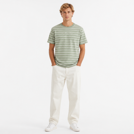 Oversized Stripet T-skjorte til Herre – Sorona® Sommer T-skjorte med Cool Feeling