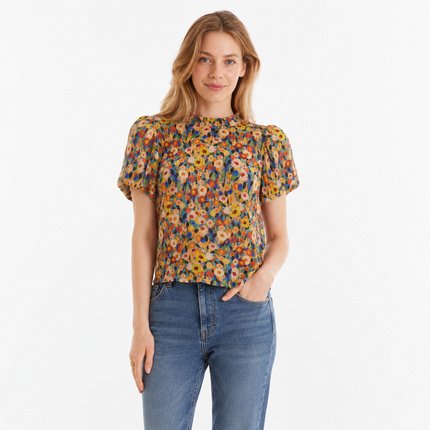 Blomstret Bluse til Dame – Fransk-Inspirert Elegant Sommertopp