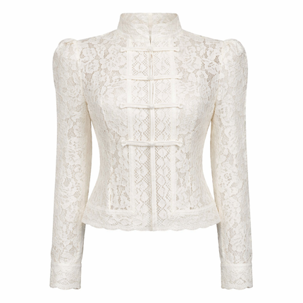 Elegant Blondebluse til Dame – Lett, Gjennomsiktig & Perfekt for Sommeren