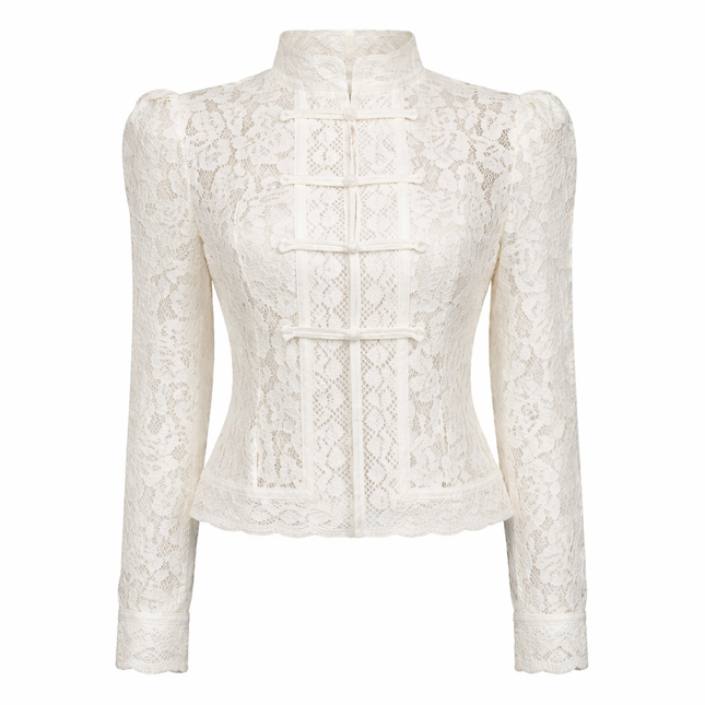 Elegant Blondebluse til Dame – Lett, Gjennomsiktig & Perfekt for Sommeren