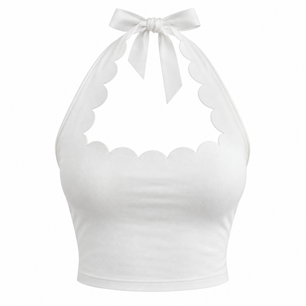 Elegant ensfarget camisole for kvinner med smale stropper og ermeløst design