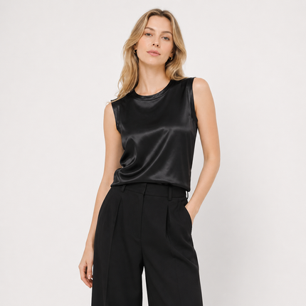 Silke Singlet til Dame – 100% Ren Silke & Elegant Satinfinish