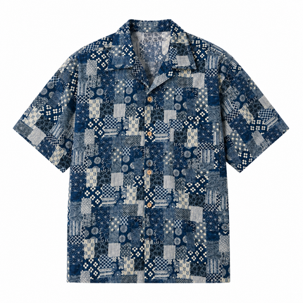 Bomullsskjorte til Herre – Boro Patchwork & Lett Sommer Overshirt