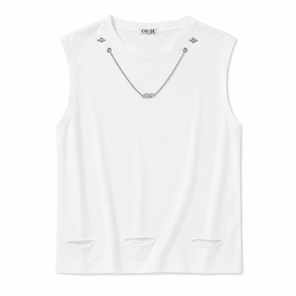 Ermeløs Singlet til Herre | Vintage-Inspirert Tank Topp med Avslappet Passform