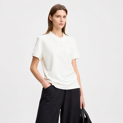Polo T-skjorte til Dame – Asymmetrisk Sommerstil med Krage