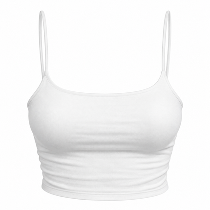 Ensfarget ermeløs crop top for kvinner