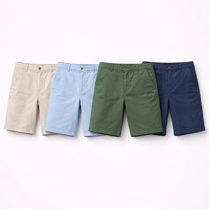 Herrenshorts aus 100 % Baumwolle – modern, komfortabel und stilvoll für den Sommer, fritid und Casual Business