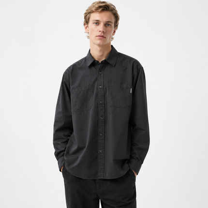 Bomullsskjorte til Herre – Vintage Langermet Workwear Stil