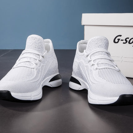 Sommer Sko for Menn med Skjult Hælløft – Pustende Mesh Sneakers med 7 cm Høydeøkning