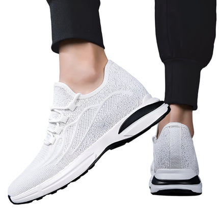 Sommer Sko for Menn med Skjult Hælløft – Pustende Mesh Sneakers med 7 cm Høydeøkning
