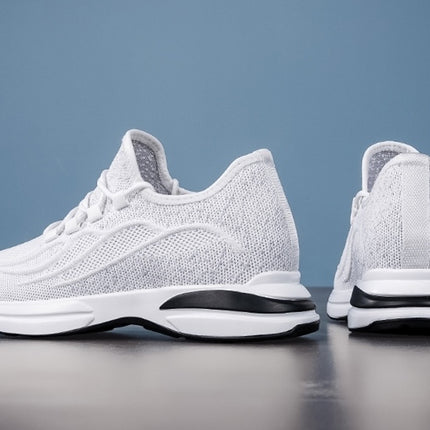 Sommer Sko for Menn med Skjult Hælløft – Pustende Mesh Sneakers med 7 cm Høydeøkning