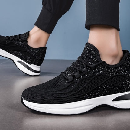 Sommer Sko for Menn med Skjult Hælløft – Pustende Mesh Sneakers med 7 cm Høydeøkning