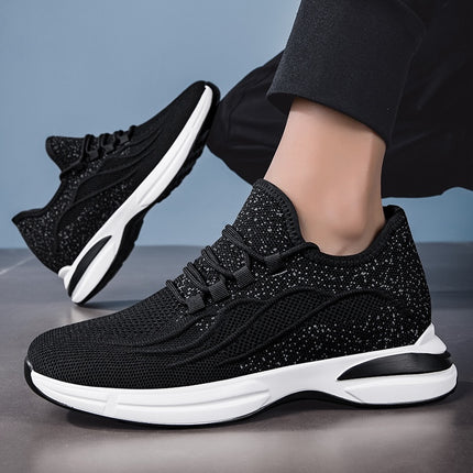 Sommer Sko for Menn med Skjult Hælløft – Pustende Mesh Sneakers med 7 cm Høydeøkning